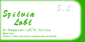 szilvia lobl business card